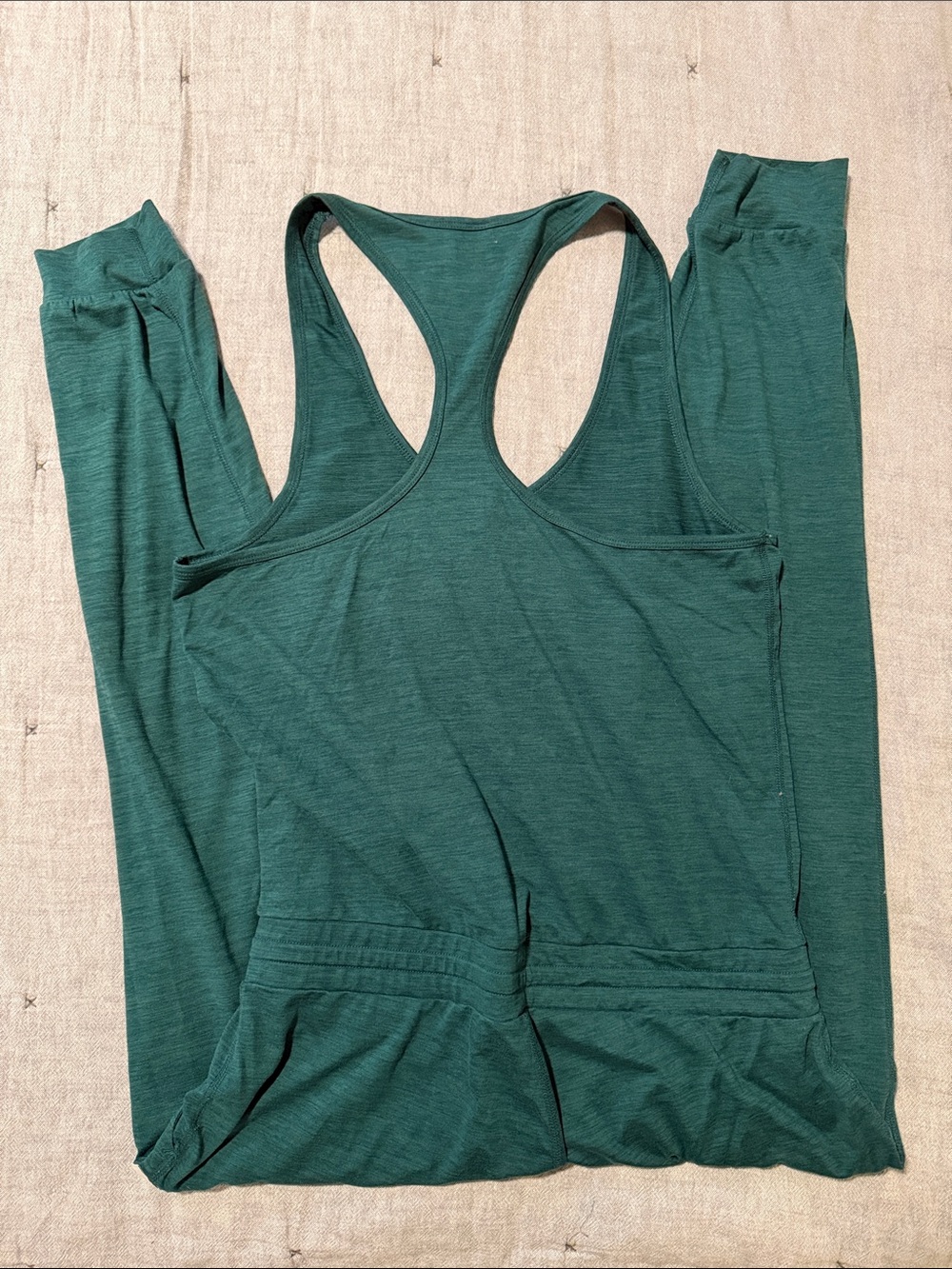 Green Racerback Jumpsuit - Picture 4 of 4
